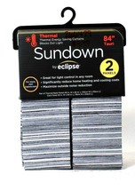 Sundown By Eclipse Thermal Tauri 60&quot; W X 84&quot; L Pewter Polyester 2 Count ... - £22.92 GBP