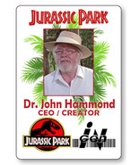 DR JOHN HAMMOND JURASSIC PARK NAME BADGE PROP HALLOWEEN COSPLAY PIN BACK - $280.26 MXN