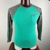 Hollister Mens Small S Green Gray Pocketed Jersey Raglan Sleeve T Shirt * - $13.76