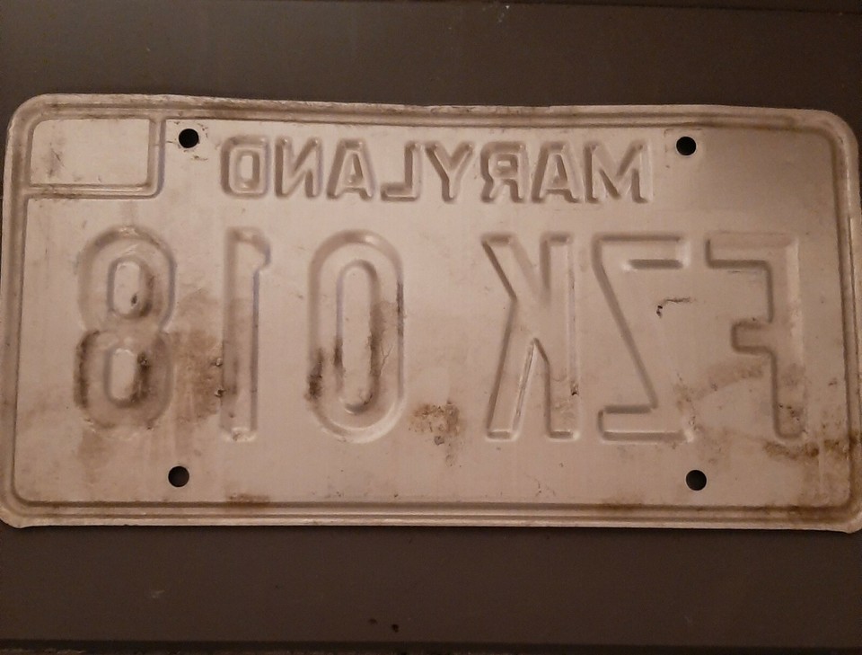 1980 Maryland License Plate FZK 018 Item image 4