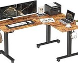 Triple Motors 63&quot; L Shaped Standing Desk Height Adjustable, Electric Sta... - $759.99