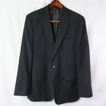 Michael Strahan 44L | 38x34 Black Wool Blend 2Btn Mens Suit - £59.01 GBP