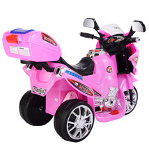 Kids Pink Ride On Motorcycle 3 Wheel Battery Powered Electric Toy Power ... - $182.24