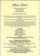 Clever Dick&#39;s Menu High Street Edinburgh Scotland Haggis  - £22.21 GBP