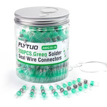 Flytuo 200PCS Green Solder Seal Wire Connectors, AWG18-16 Marine Grade - £35.76 GBP