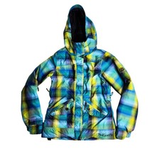 686 infiDRY Reserved Snowboarding Jacket Size Small Blue Green Plaid - $113.80