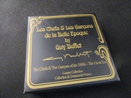 Les Chefs&amp; Les Garcons De La Belle Epoque By Guy Buffet 6 Coasters New - £33.83 GBP