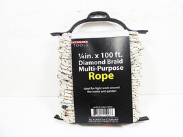 Rope 100&#39; Diamond Braid Multi-Purpose with Holder Winder Lightweight Dur... - £11.19 GBP