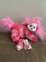Hot Pink Puppy Surprise Mama and Three Puppies Plush Dogs w Stars &amp; Glit... - £11.85 GBP