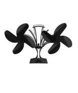 Dual Motors 8-Blade Stove Fan，Heat Powered Stove Top Fan for Heater/Wood... - $45.01 CAD