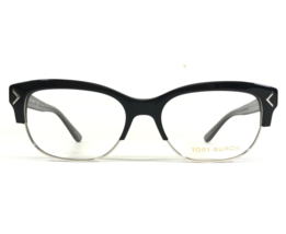 Tory Burch Eyeglasses Frames TY 2083 1390 Black Gray Silver Rectangle 53-17-140 - £22.20 GBP
