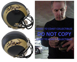 Kurt Warner SB MVP signed St Louis Rams mini football helmet COA exact proof - £156.42 GBP