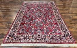 Karastan Rug 5.9 x 9 Red Sarouk #785 Wool Carpet Original 700 Series Vintage - £2,157.46 GBP
