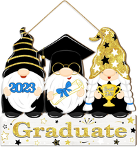 2023 Graduation Decorations Gnomes Wooden Door Sign, Class of 2023 Gradu... - $12.90