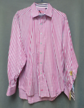 Robert Graham 2XL Gorgeous Checkered Stripe Long Sleeve Flip Cuff Button Shirt - £31.28 GBP