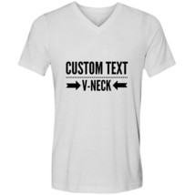 Custom Shirt with Personalized Saying, V-Neck Tee for Women Men Kids, Adult Unis - £22.98 GBP
