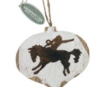 Midwest-CBK Bucking Bronco Rodeo Wood and Tin Ornament  - £7.96 GBP