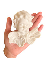 Vintage White Porcelain Cherub Angel Trinket Box, Small Ceramic Jewelry ... - $24.99
