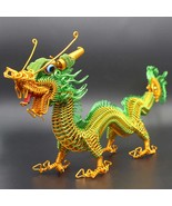 Wire dragon statue sculpture decor, Feng shui ornament, Chinese dragon f... - $75.22 CAD
