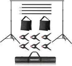 Neewer Photo Studio Backdrop Support System, 10Ft/3M Wide 6.6Ft/2M High - £40.66 GBP