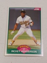 Rickey Henderson Oakland Athletics 1989 Score Card #50T - £0.77 GBP