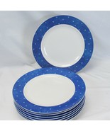Sakura Snowy Day Dinner Plates Christmas 11&quot;  Lot of 8 Xmas - $61.83 CAD