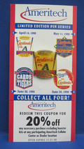 1996 Inaugural Arizona Diamondback FIRST GAME Pin on Card Cardinals NOS - £10.81 GBP