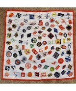 Vintage 1970s Train Railway Scarf Advertising by Charles Products 29x29 ... - $1,256.60 MXN