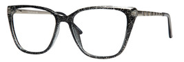 Enhance EN4449 Eyeglasses Women&#39;s Glasses Frame Black Sparkle Crystal Sp... - $39.96