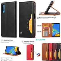 Genuine Leather Magnetic Stand Card Case Cover Fr Galaxy A70/50/40/30/20/10 M10 - £54.79 GBP