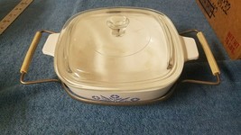 Vintage Corning Ware Blue Cornflower 1 qt p-1-b with glass lid and Trivet    - £19.35 GBP