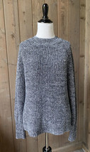 French Connection S Women&#39;s Sweater Pullover Crew Neck Knit Cotton Gray Small - $24.95