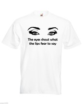 Mens T-Shirt Womens Eyes Silhouette Quote, Sexy Face Shirts, Teens Eye Shirt - £19.77 GBP