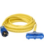 Pulsar 30Amp 125V Twist Lock Generator Flat Extension Cord (25 Feet) Thr... - $90.95