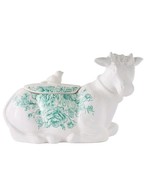 Pioneer Woman ~ AGATHA ~ Green Floral ~ COW Food Storage Jar ~ Stoneware - $1,840.33 MXN