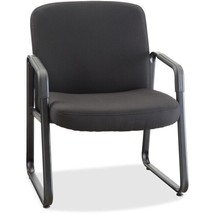 Lorell LLR84586 Big and Tall Fabric-Upholstered Guest Chair - Black - £265.88 GBP