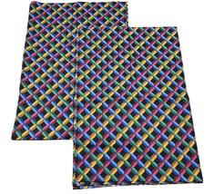 Vtg J.P. Stevens Graphix Curtains Geometric 80s 90s Mod Full House 42x59 Pair - £15.53 GBP