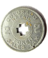 Colorado Retail State Co 2 Mill Token Sales Tax Vintage Silver Tone Anti... - $19.79