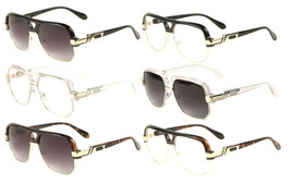 Gazelle Square Aviator Sunglasses Oversized Run Dmc Retro Designer Fashion Sport - £7.15 GBP