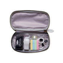 Color Block Office on the Go Leather Pouch - Ivory &amp; Coral - £37.63 GBP