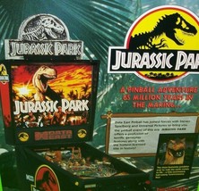 Jurassic Park Pinball Flyer Original 1993 Dinosaur Artwork Retro Vintage... - £22.78 GBP