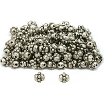 Barrel Bali Beads Antique Silver Plated 7mm Approx 100 - £10.44 GBP