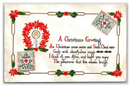 Christmas Greeting Arts and Crafts Red Cross Stamp 1917 DB Postcard R10 - €4,54 EUR