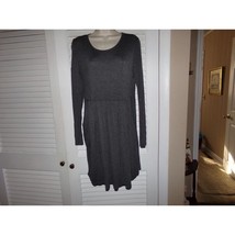 Eloges gray knit waist and full skirt dress L Perfect - £6.49 GBP