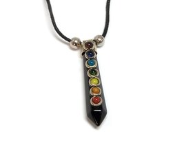 Mia Jewel Shop Rainbow Chakra Seed Beaded Hexagonal Healing Gemstone Crystal Poi - £19.10 GBP