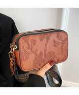 Mini Bohemian Embossed Floral Camera Crossbody Bag Brown - €41,94 EUR