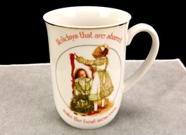 Holly Hobbie Porcelain Christmas Keepsake Mug, &quot;Holidays Shared...Best M... - £11.52 GBP