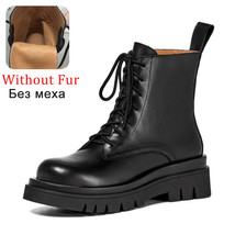 Size 34-43 INS Woman Real Leather Ankle Boots Fashion Shoes Woman Short  Winter  - £103.78 GBP