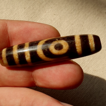 Original Tibetan Two Eyes Dzi Bead,  Pure Cinnamon eyes Agate - £193.84 GBP