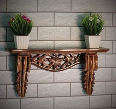Antique Vintage Wooden Carved Beautiful Wall Decor Shelf - £91.79 GBP